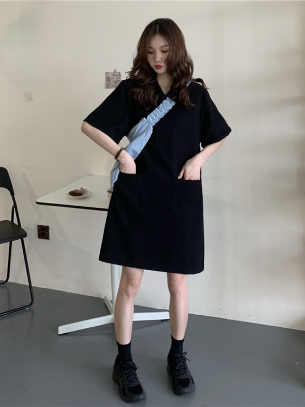 Plus-Size A-Linien-Kleid mit K – Korean Style A Line Shirt Dress Bewertung und Preis