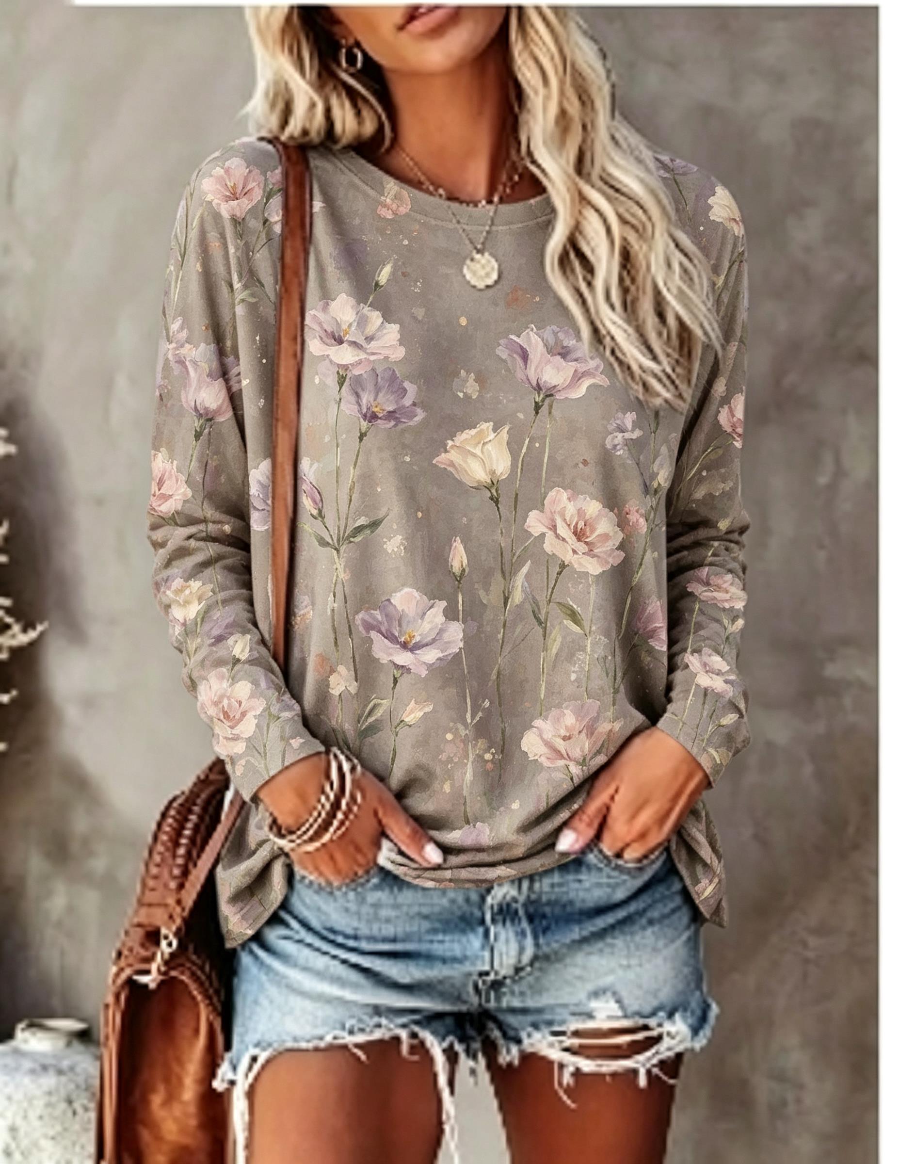 Damen Langarm-T-Shirt mit Ölge – Blouses Bewertung und Preis